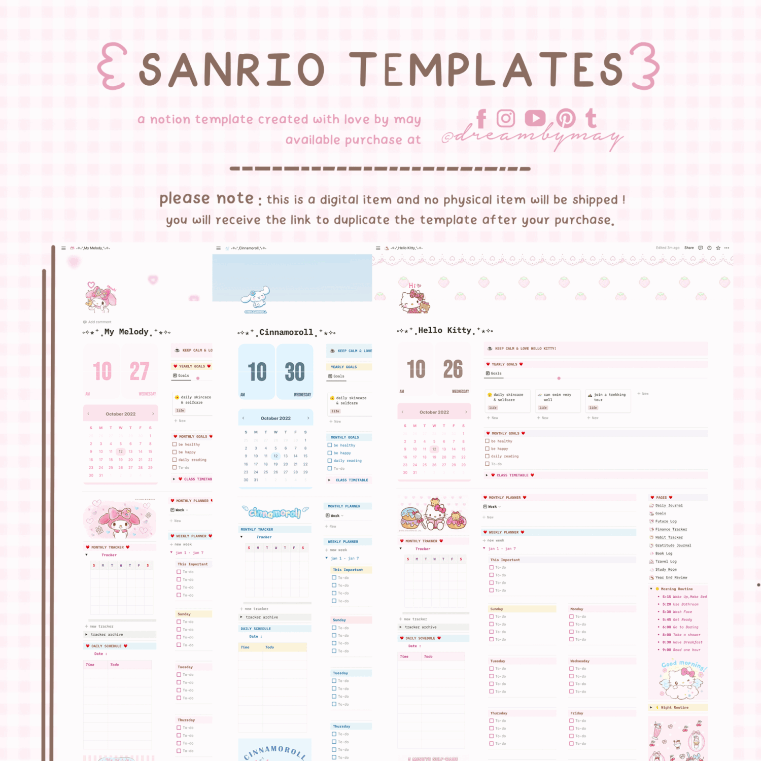 Sanrio Notion